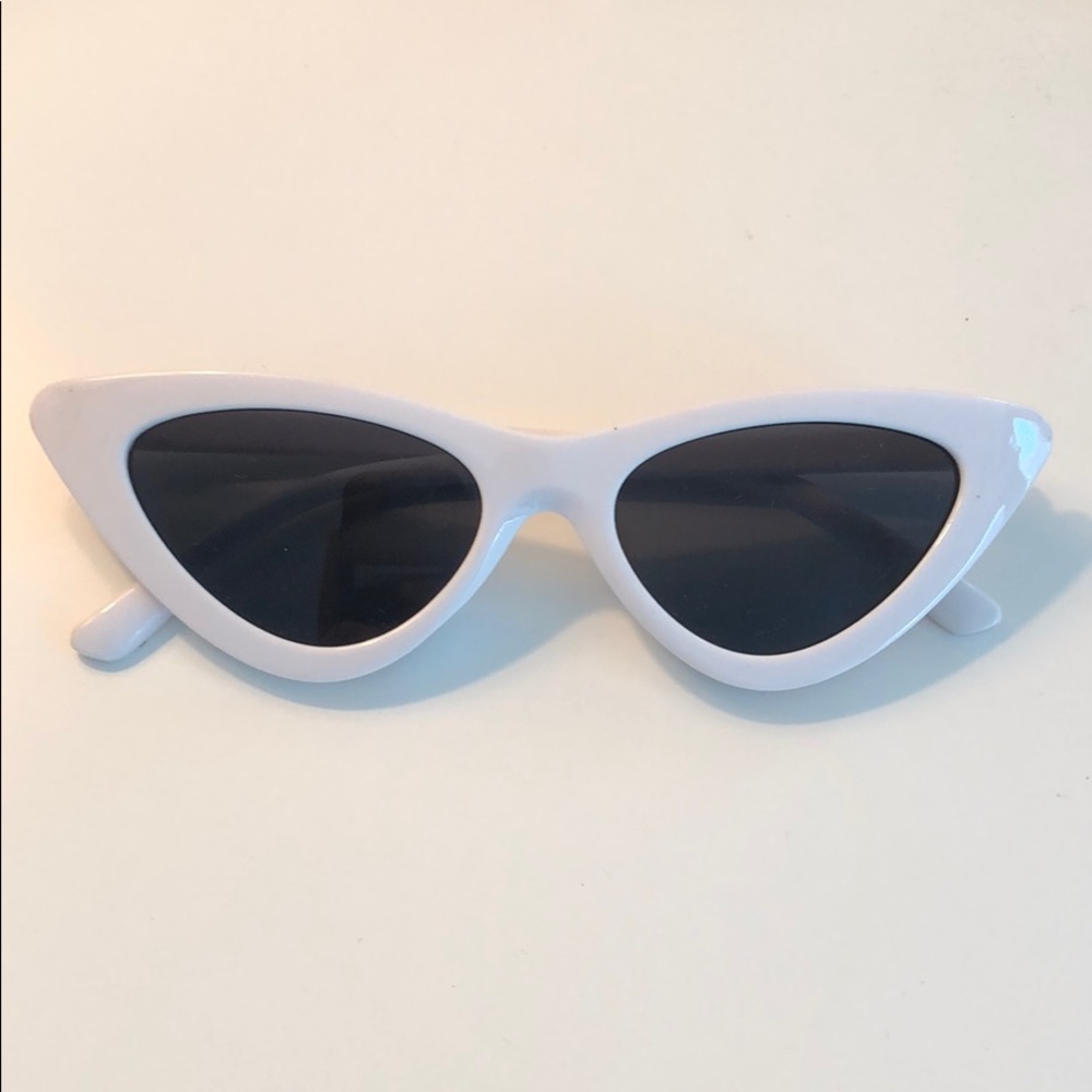 White cat eye sunglasses